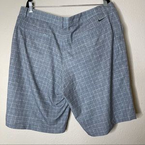 Nike Gray Dri Fit Plaid Golf Shorts